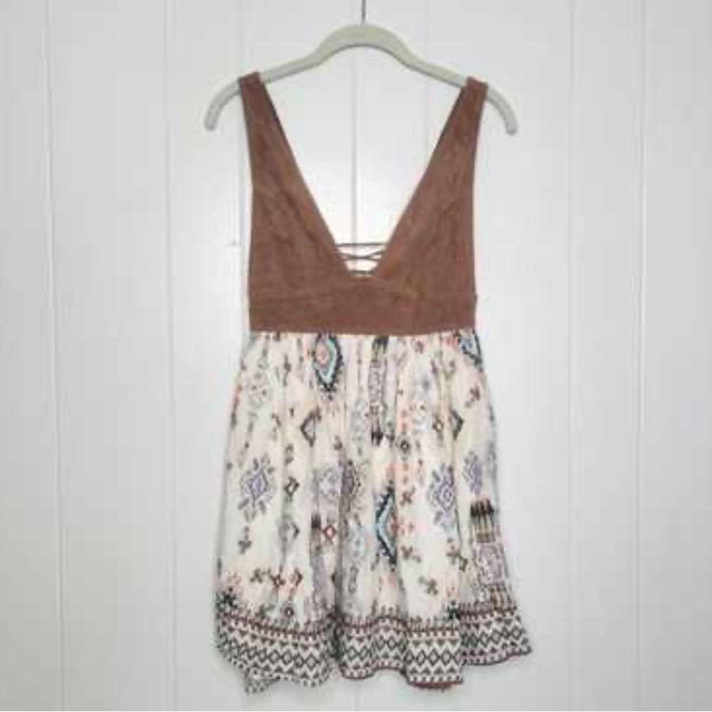 Angel Biba Cream and and White Dress
